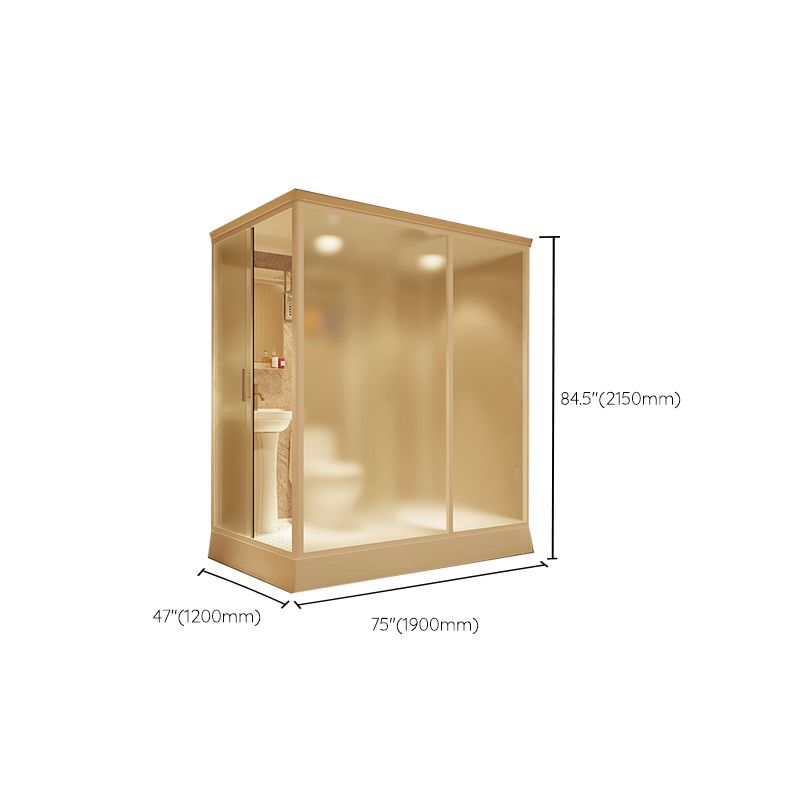 Contemporary Shower Stall Frosted Rectangle Framed Shower Stall with Ceiling Clearhalo 'Bathroom Remodel & Bathroom Fixtures' 'Home Improvement' 'home_improvement' 'home_improvement_shower_stalls_enclosures' 'Shower Stalls & Enclosures' 'shower_stalls_enclosures' 'Showers & Bathtubs' 1200x1200_26799097-c0c0-4e4c-a381-adead9c59532