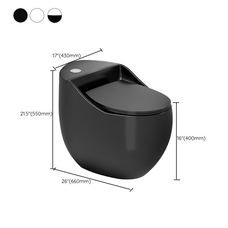 Modern Ceramic Flush Toilet Floor Mounted Urine Toilet with Slow Close Seat for Bathroom Clearhalo 'Bathroom Remodel & Bathroom Fixtures' 'Home Improvement' 'home_improvement' 'home_improvement_toilets' 'Toilets & Bidets' 'Toilets' 1200x1200_2679b847-eb0b-4699-b9ea-e70a1757a331
