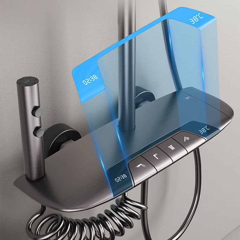 Modern Shower Head Combo Brass Swivel Slide Bar Included Wall Mounted Shower System Clearhalo 'Bathroom Remodel & Bathroom Fixtures' 'Home Improvement' 'home_improvement' 'home_improvement_shower_faucets' 'Shower Faucets & Systems' 'shower_faucets' 'Showers & Bathtubs Plumbing' 'Showers & Bathtubs' 1200x1200_268756d0-1b11-4cdd-8d17-2687be14231a