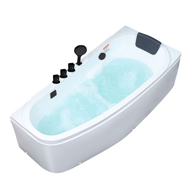 Modern Acrylic Bath Soaking Corner White Bathtub , 29.92-inch Wide Clearhalo 'Bathroom Remodel & Bathroom Fixtures' 'Bathtubs' 'Home Improvement' 'home_improvement' 'home_improvement_bathtubs' 'Showers & Bathtubs' 1200x1200_26aab0d6-318f-40bd-8fbf-85bca8846557