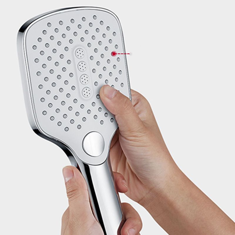 Contemporary Rectangular Hand Shower 3 Sprays Wall-Mount Hand Shower Clearhalo 'Bathroom Remodel & Bathroom Fixtures' 'Home Improvement' 'home_improvement' 'home_improvement_shower_heads' 'Shower Heads' 'shower_heads' 'Showers & Bathtubs Plumbing' 'Showers & Bathtubs' 1200x1200_26b5aa87-5ef6-43cf-a7c9-aa5b9513cc05