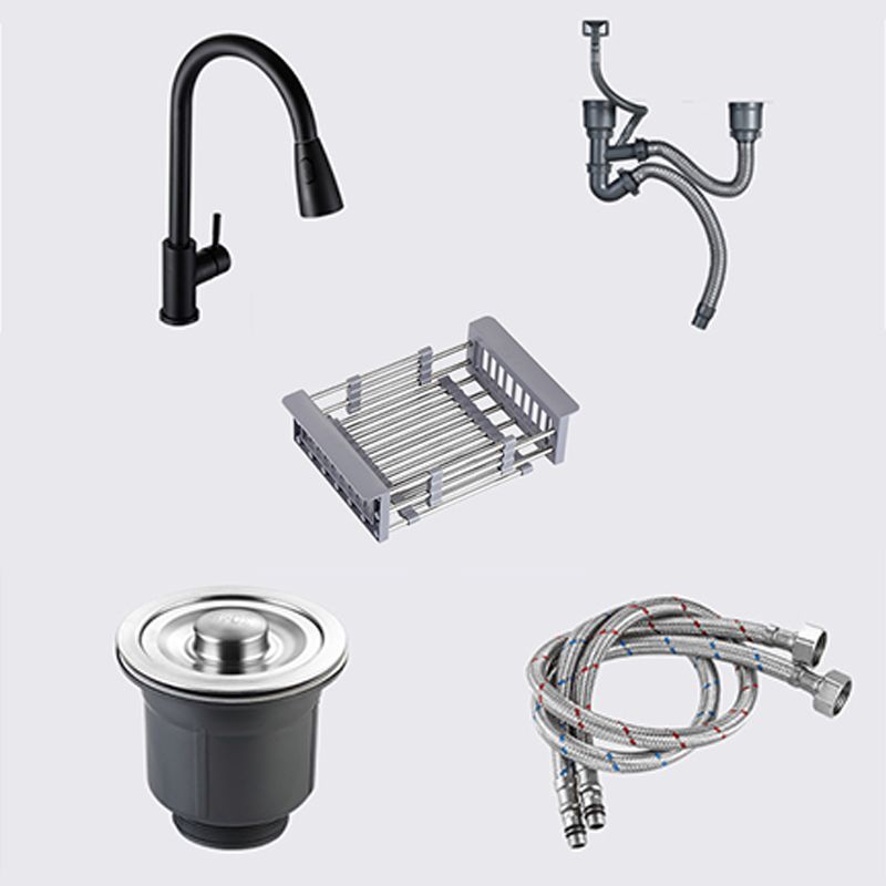 Modern Style Kitchen Sink Stainless Steel Rectangle 2 Holes Kitchen Sink Clearhalo 'Home Improvement' 'home_improvement' 'home_improvement_kitchen_sinks' 'Kitchen Remodel & Kitchen Fixtures' 'Kitchen Sinks & Faucet Components' 'Kitchen Sinks' 'kitchen_sinks' 1200x1200_26c0b2dc-6226-4f78-9425-fa331131f2ac