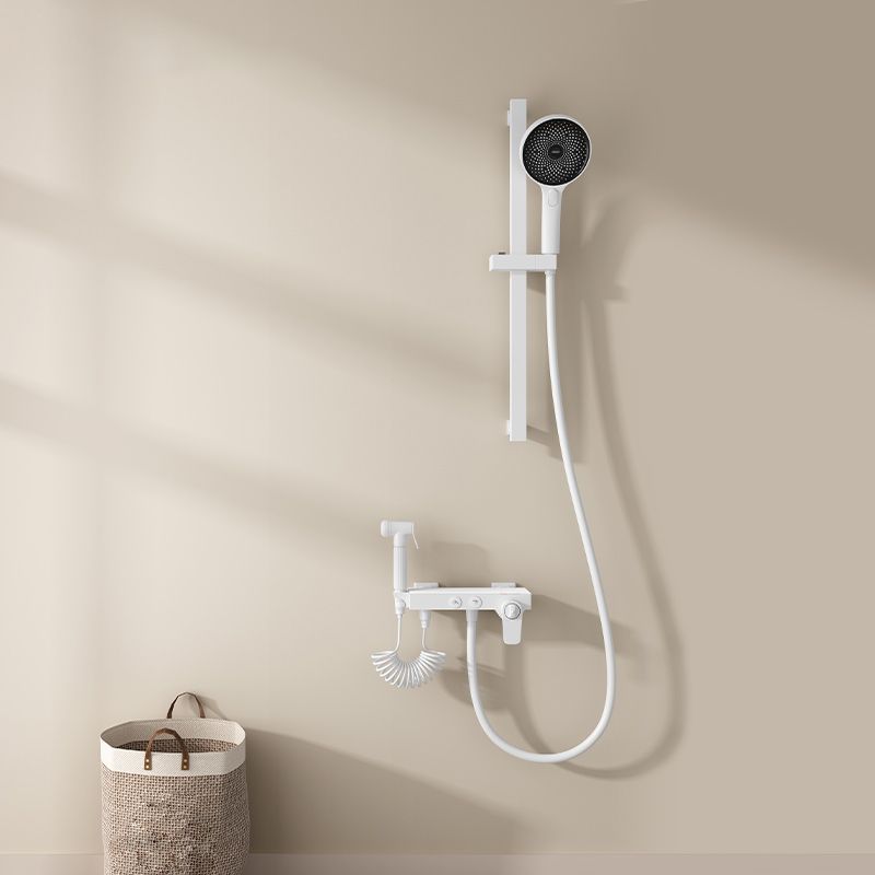 Shower System Massage Jet Round Handheld Shower Head Wall Mounted Shower Trim Clearhalo 'Bathroom Remodel & Bathroom Fixtures' 'Home Improvement' 'home_improvement' 'home_improvement_shower_faucets' 'Shower Faucets & Systems' 'shower_faucets' 'Showers & Bathtubs Plumbing' 'Showers & Bathtubs' 1200x1200_26d2867e-6dc7-4cb4-86f8-f1a342e2eef7