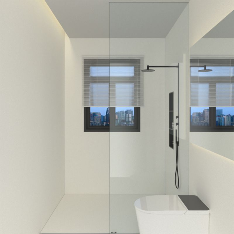 Glass Shower Door Simple One-line Transparent Shower Bath Door Clearhalo 'Bathroom Remodel & Bathroom Fixtures' 'Home Improvement' 'home_improvement' 'home_improvement_shower_tub_doors' 'Shower and Tub Doors' 'shower_tub_doors' 'Showers & Bathtubs' 1200x1200_26d895f7-d7fd-448d-9df1-7e2f368cb296