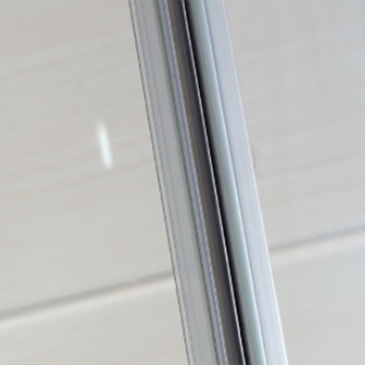 Stainless Steel Frame Finish Shower Kit with Fixed Panel and Door Handle Clearhalo 'Bathroom Remodel & Bathroom Fixtures' 'Home Improvement' 'home_improvement' 'home_improvement_shower_stalls_enclosures' 'Shower Stalls & Enclosures' 'shower_stalls_enclosures' 'Showers & Bathtubs' 1200x1200_26e54e6c-6e7f-4800-95e4-436121fa65b6