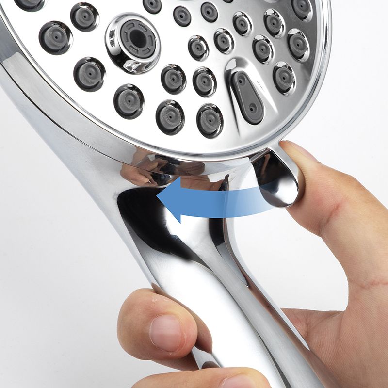 Contemporary Shower Combo Adjustable Shower Head Chrome Ceiling Mounted Round Shower Head Clearhalo 'Bathroom Remodel & Bathroom Fixtures' 'Home Improvement' 'home_improvement' 'home_improvement_shower_heads' 'Shower Heads' 'shower_heads' 'Showers & Bathtubs Plumbing' 'Showers & Bathtubs' 1200x1200_26f48e1e-7a6b-469a-9cda-759e91c5fc53