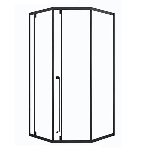 Framed Single Sliding Corner Shower Enclosure with Single Door Handles Clearhalo 'Bathroom Remodel & Bathroom Fixtures' 'Home Improvement' 'home_improvement' 'home_improvement_shower_stalls_enclosures' 'Shower Stalls & Enclosures' 'shower_stalls_enclosures' 'Showers & Bathtubs' 1200x1200_26f87397-a9a8-4c89-965e-5af2cec607a6