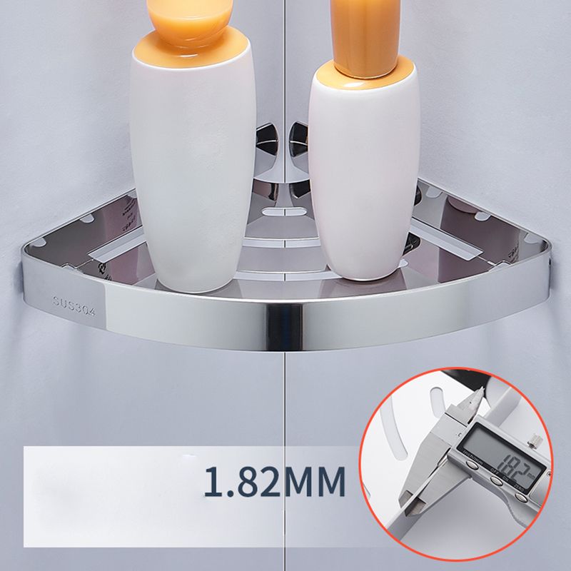 Silver/Black Bathroom Set Modern 1/2/3 - Piece Anti-rust Bath Shelf Clearhalo 'Bathroom Hardware Sets' 'Bathroom Hardware' 'Bathroom Remodel & Bathroom Fixtures' 'bathroom_hardware_sets' 'Home Improvement' 'home_improvement' 'home_improvement_bathroom_hardware_sets' 1200x1200_27076d2b-562f-406e-bce6-201b56421623