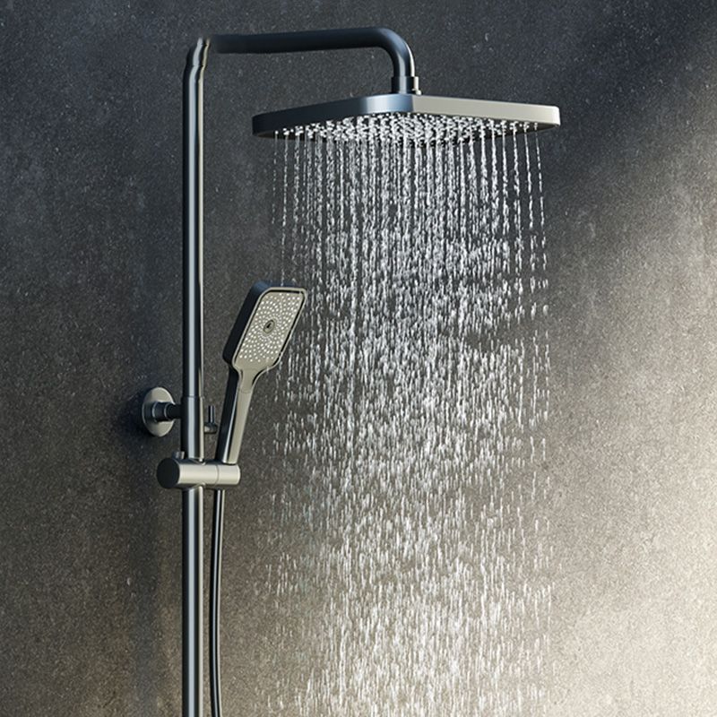 Modern Shower System Slide Bar Adjustable Shower Head Wall Mounted Shower Set Clearhalo 'Bathroom Remodel & Bathroom Fixtures' 'Home Improvement' 'home_improvement' 'home_improvement_shower_faucets' 'Shower Faucets & Systems' 'shower_faucets' 'Showers & Bathtubs Plumbing' 'Showers & Bathtubs' 1200x1200_2709ca72-f69c-4897-b9a1-36afe20282ca