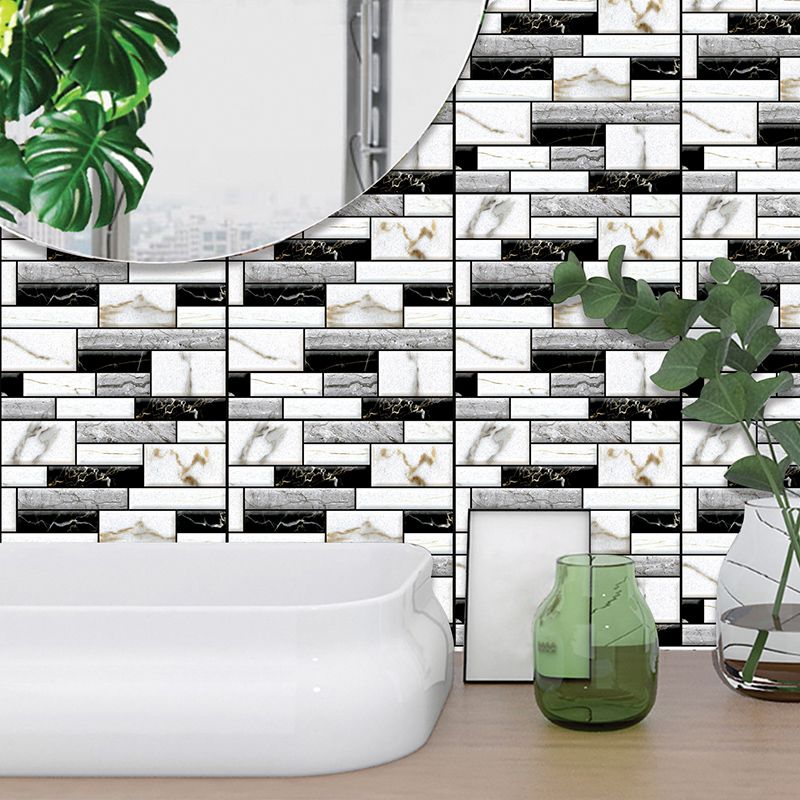 Tile-Peel & Stick Rectangle Waterproof Plastic Peel & Stick Subway Tile for Shower 2-Pack Clearhalo 'Flooring 'Home Improvement' 'home_improvement' 'home_improvement_peel_stick_blacksplash' 'Peel & Stick Backsplash Tile' 'peel_stick_blacksplash' 'Walls & Ceilings' Walls and Ceiling' 1200x1200_2716ad4d-e34c-46a5-9f16-79a1540c0d75