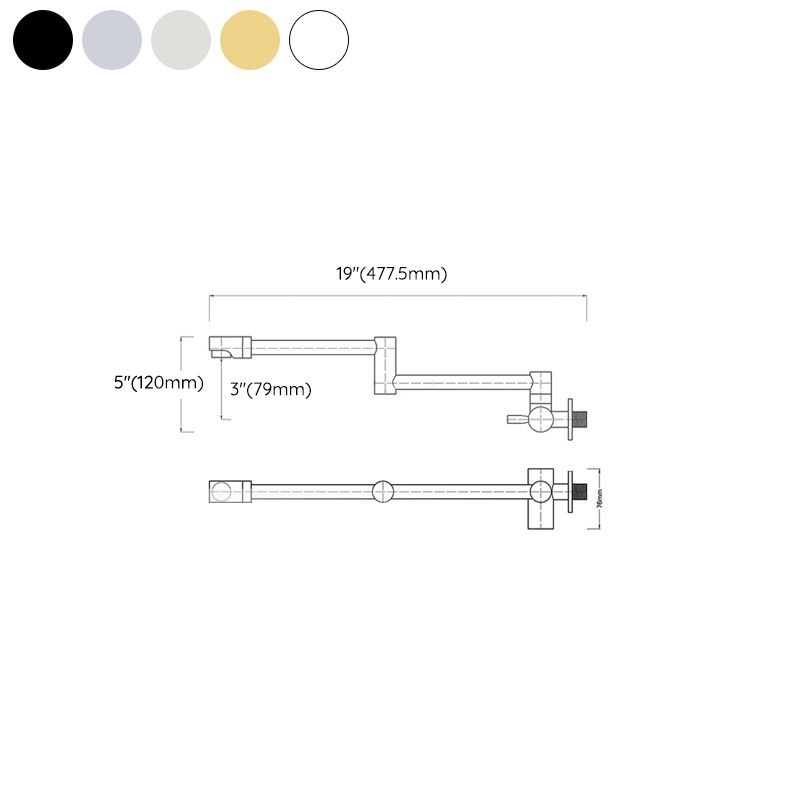 Modern Kitchen Sink Faucet Brass Lever Handles Pot Filler Kitchen Faucet Clearhalo 'Home Improvement' 'home_improvement' 'home_improvement_kitchen_faucets' 'Kitchen Faucets' 'Kitchen Remodel & Kitchen Fixtures' 'Kitchen Sinks & Faucet Components' 'kitchen_faucets' 1200x1200_27228376-d399-424b-b51b-af4558b8d050