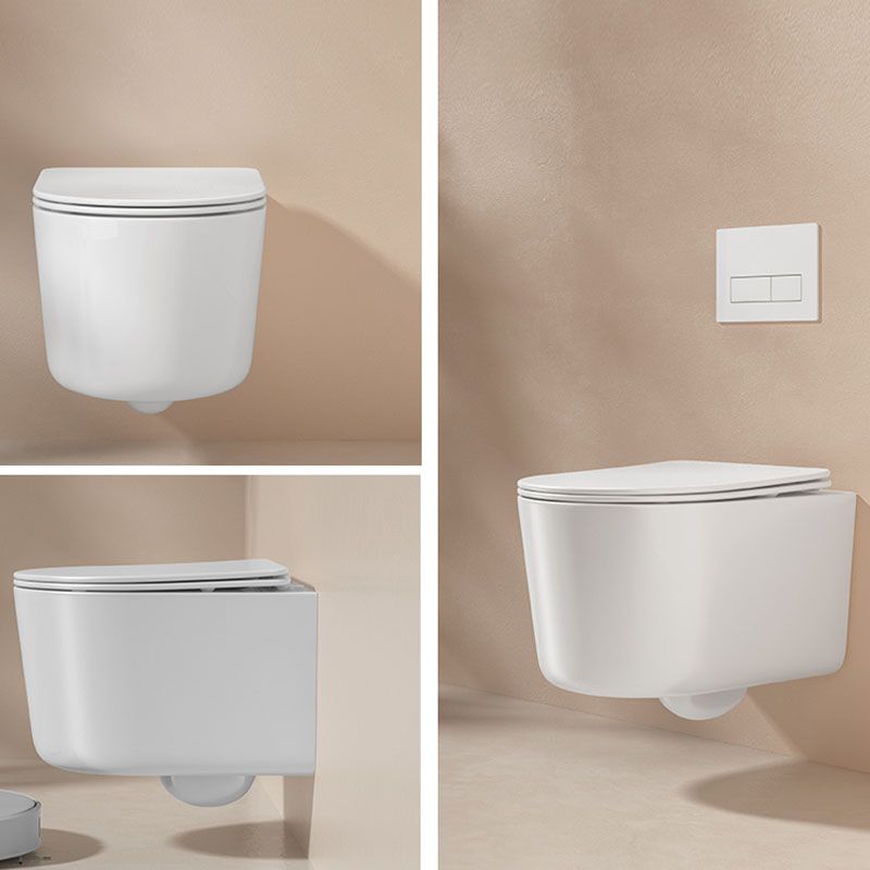 Modern Toilet Bowl Wall Mount Porcelain All-In-One Flush Toilet Clearhalo 'Bathroom Remodel & Bathroom Fixtures' 'Home Improvement' 'home_improvement' 'home_improvement_toilets' 'Toilets & Bidets' 'Toilets' 1200x1200_273a4d56-6617-4b72-9b5c-a4259b07321f