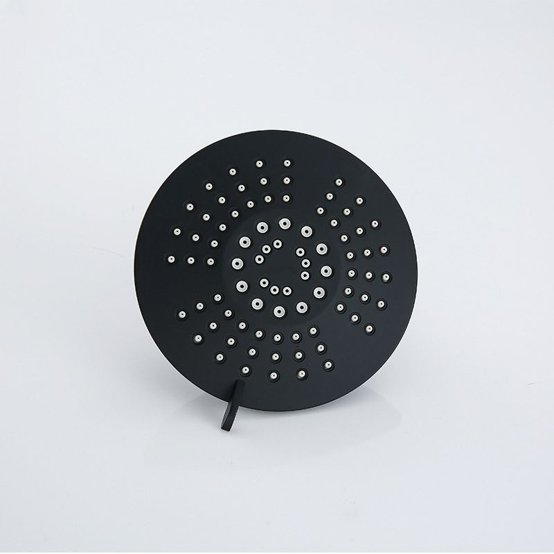 Round Fixed Shower Head Matte Black 5-Spray Patterns Wall-Mount Shower Head Clearhalo 'Bathroom Remodel & Bathroom Fixtures' 'Home Improvement' 'home_improvement' 'home_improvement_shower_heads' 'Shower Heads' 'shower_heads' 'Showers & Bathtubs Plumbing' 'Showers & Bathtubs' 1200x1200_2742641b-607b-46f3-b074-901d37d56d78
