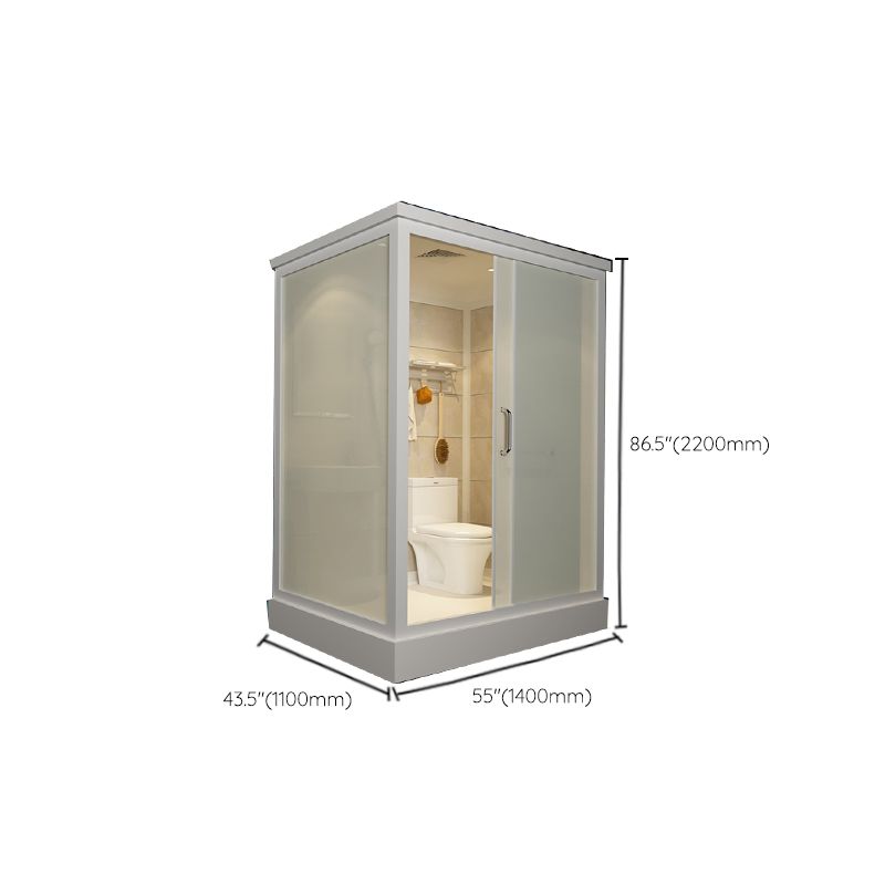 Contemporary Framed Shower Stall Frosted Shower Stall with Ceiling Clearhalo 'Bathroom Remodel & Bathroom Fixtures' 'Home Improvement' 'home_improvement' 'home_improvement_shower_stalls_enclosures' 'Shower Stalls & Enclosures' 'shower_stalls_enclosures' 'Showers & Bathtubs' 1200x1200_2746b9b0-bc48-4da5-adc4-0fadb8ddcabb