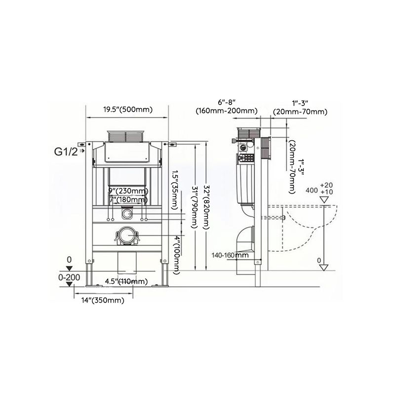 Modern Ceramic Flush Toilet Wall Hung Toilet Bowl for Washroom Clearhalo 'Bathroom Remodel & Bathroom Fixtures' 'Home Improvement' 'home_improvement' 'home_improvement_toilets' 'Toilets & Bidets' 'Toilets' 1200x1200_274be2a7-6479-46d4-a9dd-cdd2a2ab53e9