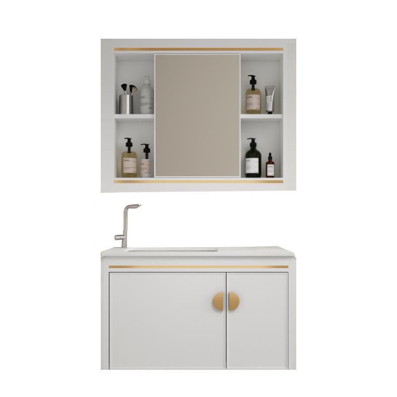 Gorgeous Sink Cabinet Free-standing Standard Space Saver Vanity with Mirror Clearhalo 'Bathroom Remodel & Bathroom Fixtures' 'Bathroom Vanities' 'bathroom_vanities' 'Home Improvement' 'home_improvement' 'home_improvement_bathroom_vanities' 1200x1200_274e4288-f249-4bed-aff5-a17fb16bfac5