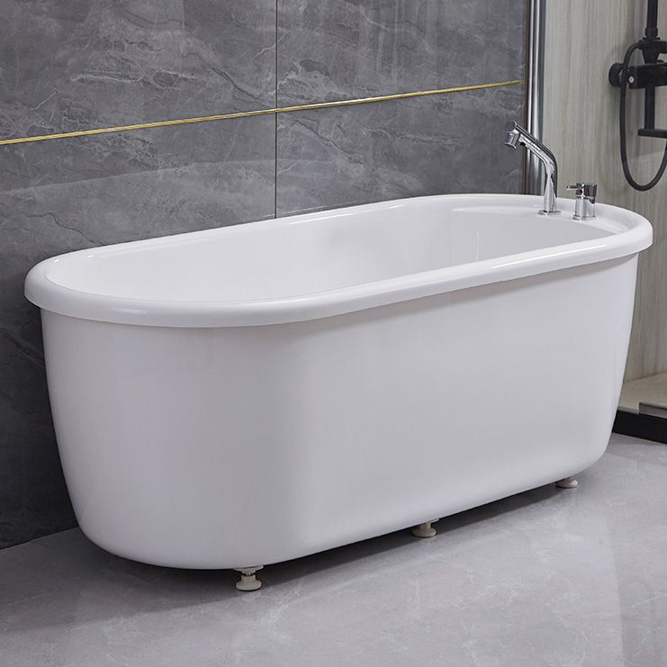 Modern Oval Bathtub Acrylic Stand Alone Soaking Soaking Bath Clearhalo 'Bathroom Remodel & Bathroom Fixtures' 'Bathtubs' 'Home Improvement' 'home_improvement' 'home_improvement_bathtubs' 'Showers & Bathtubs' 1200x1200_275bcb9e-a1c8-4960-a0f4-4b5483f9dcc9