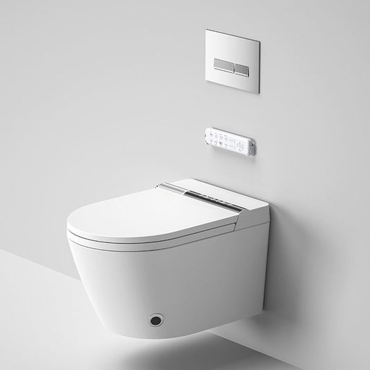 White Antimicrobial Bidet Elongated Smart Toilet with Unlimited Warm Water Clearhalo 'Bathroom Remodel & Bathroom Fixtures' 'Bidets' 'Home Improvement' 'home_improvement' 'home_improvement_bidets' 'Toilets & Bidets' 1200x1200_275e323d-8002-4405-a9d1-dca61fc4c751
