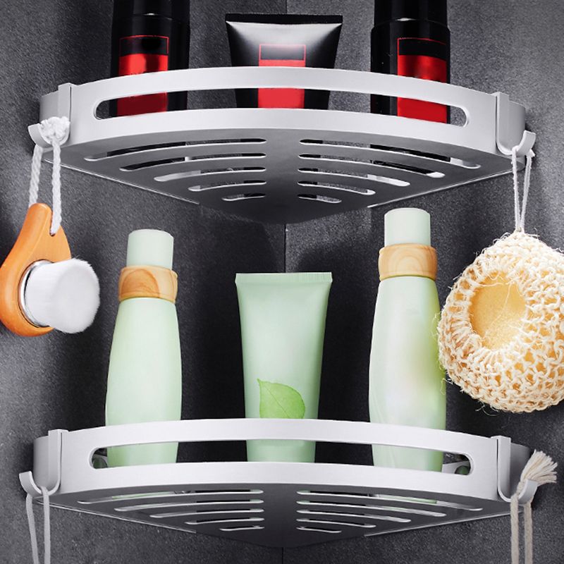 Contemporary Silver Metal Bathroom Accessory Kit with Towel Bar Clearhalo 'Bathroom Hardware Sets' 'Bathroom Hardware' 'Bathroom Remodel & Bathroom Fixtures' 'bathroom_hardware_sets' 'Home Improvement' 'home_improvement' 'home_improvement_bathroom_hardware_sets' 1200x1200_2767f912-ccc6-40ad-a12b-bf9e21b65594