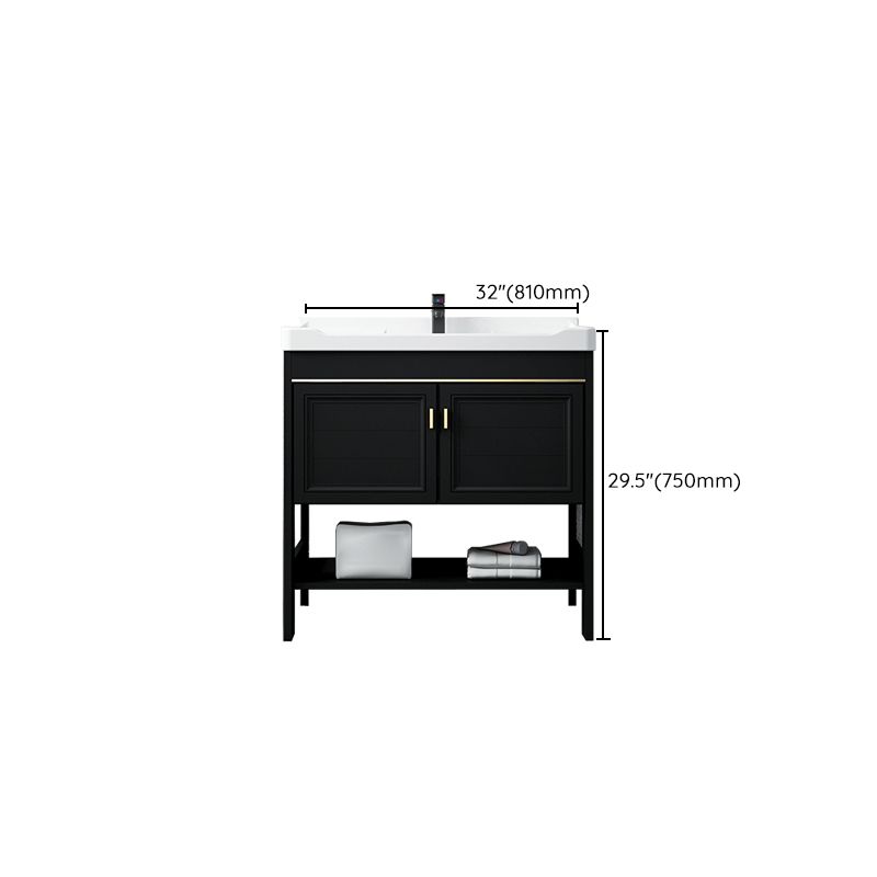 Glam Freestanding Bathroom Sink Vanity Single-Sink Bathroom Vanity Clearhalo 'Bathroom Remodel & Bathroom Fixtures' 'Bathroom Vanities' 'bathroom_vanities' 'Home Improvement' 'home_improvement' 'home_improvement_bathroom_vanities' 1200x1200_276a29fa-87e1-4aeb-8ef7-d5294266a7a3