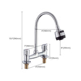 Modern Pre-Rinse Kitchen Faucet Brass Knob Handle Swivel Spout Kitchen Sink Faucet Clearhalo 'Home Improvement' 'home_improvement' 'home_improvement_kitchen_faucets' 'Kitchen Faucets' 'Kitchen Remodel & Kitchen Fixtures' 'Kitchen Sinks & Faucet Components' 'kitchen_faucets' 1200x1200_278768da-fbd0-4969-8385-d5164b4397dc