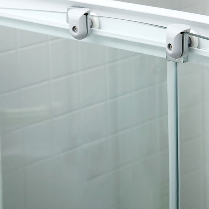 Neo-Round Shower Stall White Tempered Glass Shower Stall with Door Handles Clearhalo 'Bathroom Remodel & Bathroom Fixtures' 'Home Improvement' 'home_improvement' 'home_improvement_shower_stalls_enclosures' 'Shower Stalls & Enclosures' 'shower_stalls_enclosures' 'Showers & Bathtubs' 1200x1200_278a560c-47e5-4236-b655-481030a1b9e2