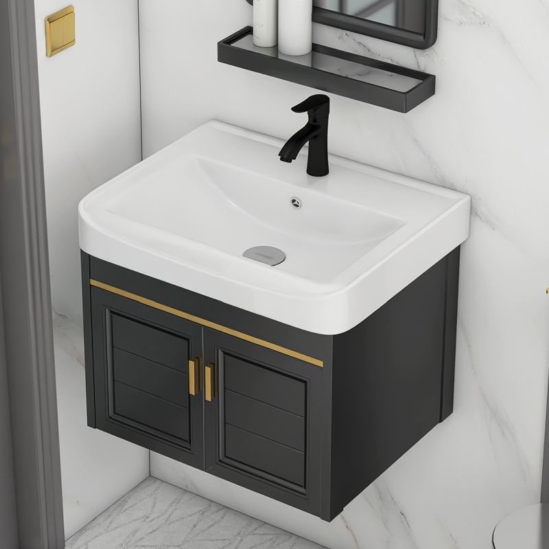 Modern Bathroom Vanity Cabinet Single Sink Space Saver Vanity Clearhalo 'Bathroom Remodel & Bathroom Fixtures' 'Bathroom Vanities' 'bathroom_vanities' 'Home Improvement' 'home_improvement' 'home_improvement_bathroom_vanities' 1200x1200_278ae9f9-c6a8-48a2-88a1-f8661b040ca4