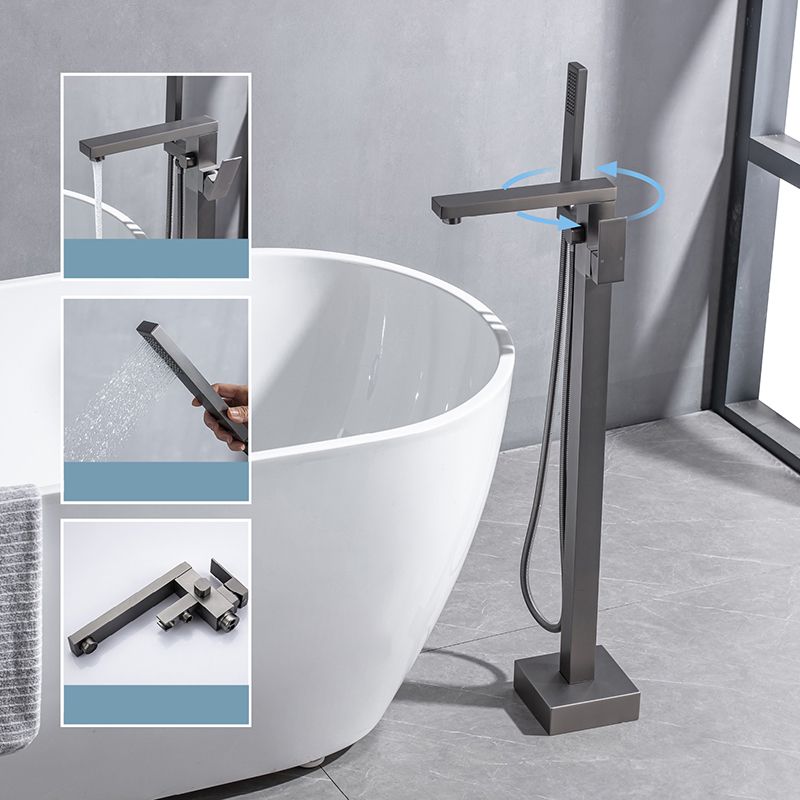Modern Floor Mounted Metal Freestanding Tub Filler One Handle Freestanding Bathtub Faucet Clearhalo 'Bathroom Remodel & Bathroom Fixtures' 'Bathtub Faucets' 'bathtub_faucets' 'Home Improvement' 'home_improvement' 'home_improvement_bathtub_faucets' 1200x1200_278fae76-6d04-4371-9c8b-51f2920e6a29