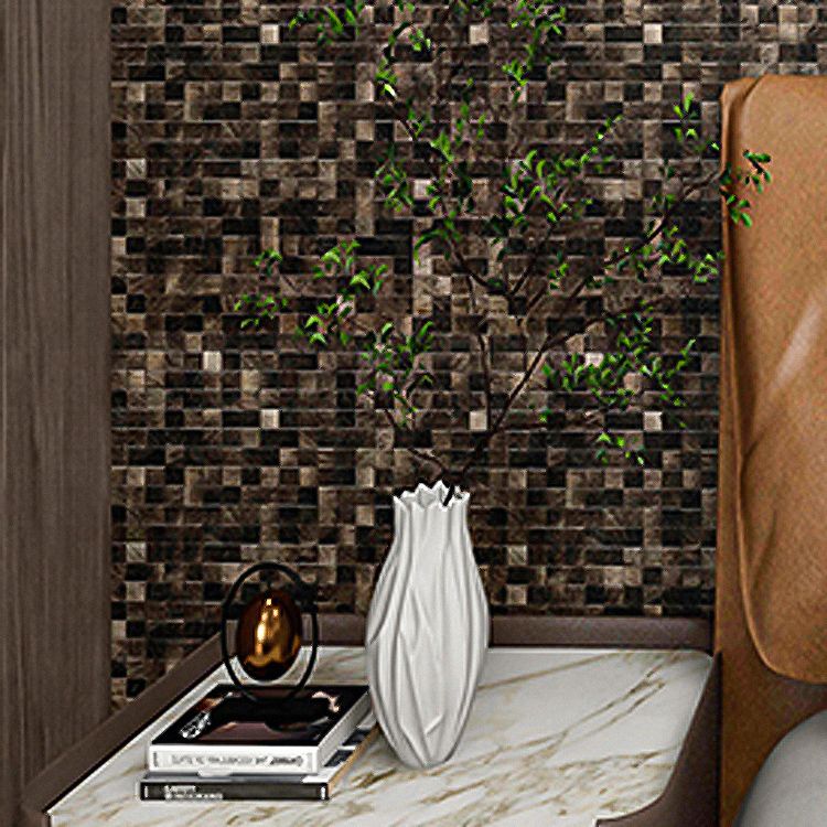 Mosaic Tile Wallpaper Square Shape Peel & Stick Mosaic Tile with Metal Look Clearhalo 'Flooring 'Home Improvement' 'home_improvement' 'home_improvement_peel_stick_blacksplash' 'Peel & Stick Backsplash Tile' 'peel_stick_blacksplash' 'Walls & Ceilings' Walls and Ceiling' 1200x1200_27a9fc8e-20f6-4d01-b386-79af42001d44