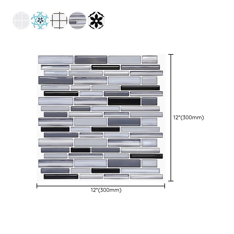 Mosaic Peel & Stick Tile Square Water Resistant Tile for Bathroom Backsplash Clearhalo 'Flooring 'Home Improvement' 'home_improvement' 'home_improvement_peel_stick_blacksplash' 'Peel & Stick Backsplash Tile' 'peel_stick_blacksplash' 'Walls & Ceilings' Walls and Ceiling' 1200x1200_27c6ae79-c4ca-45c2-85e5-52e810dc12a4