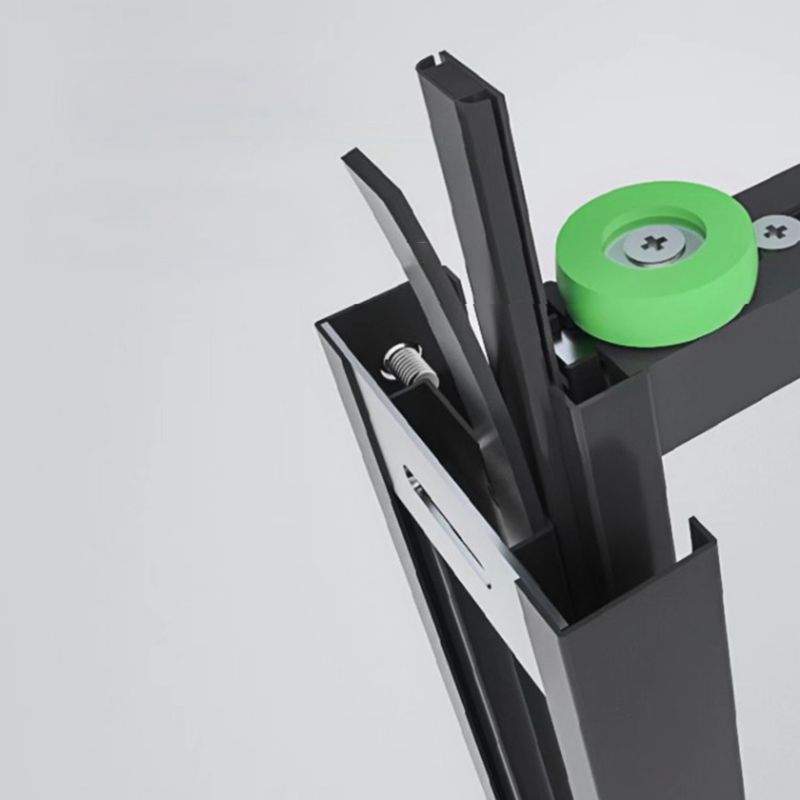 Black Frame Double Sliding Shower Bath Door Transparent Shower Door Clearhalo 'Bathroom Remodel & Bathroom Fixtures' 'Home Improvement' 'home_improvement' 'home_improvement_shower_tub_doors' 'Shower and Tub Doors' 'shower_tub_doors' 'Showers & Bathtubs' 1200x1200_27d0ab0f-7d70-4064-b17c-65bb1396bb75