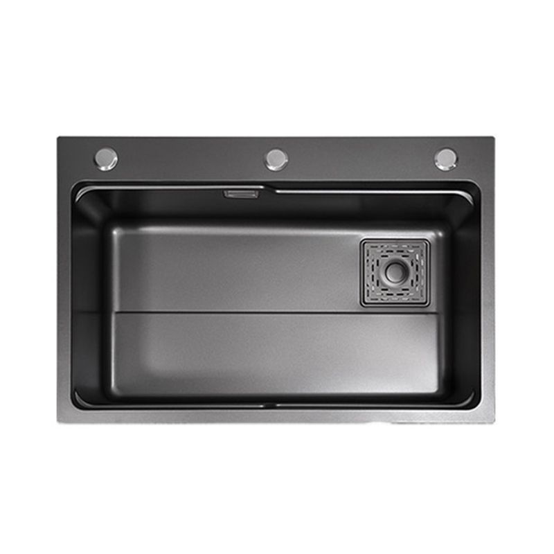 Modern Kitchen Sink Stainless Steel Top-Mount with Basket Strainer Sink Only Clearhalo 'Home Improvement' 'home_improvement' 'home_improvement_kitchen_sinks' 'Kitchen Remodel & Kitchen Fixtures' 'Kitchen Sinks & Faucet Components' 'Kitchen Sinks' 'kitchen_sinks' 1200x1200_27d6869c-dc25-4daf-9942-9cb2f08db6b6