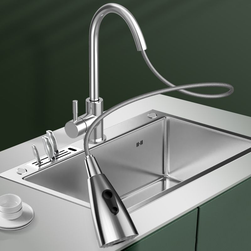 Contemporary Kitchen Sink Stainless Steel Kitchen Sink with Drain Strainer Kit Clearhalo 'Home Improvement' 'home_improvement' 'home_improvement_kitchen_sinks' 'Kitchen Remodel & Kitchen Fixtures' 'Kitchen Sinks & Faucet Components' 'Kitchen Sinks' 'kitchen_sinks' 1200x1200_27e3906e-7551-433b-b0af-684af23ba381