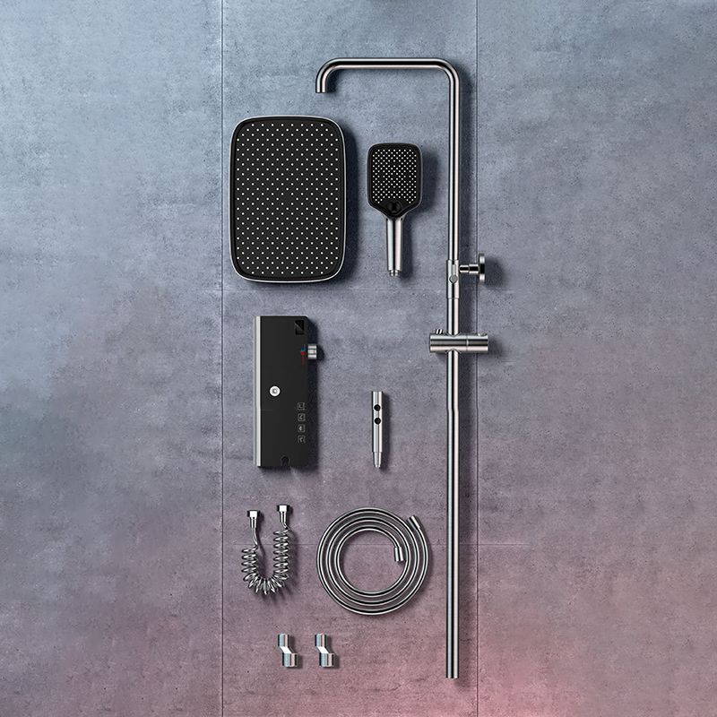 Modern Brass Shower Faucet Adjustable Spray Pattern Wall Mounted Shower Combo Clearhalo 'Bathroom Remodel & Bathroom Fixtures' 'Home Improvement' 'home_improvement' 'home_improvement_shower_faucets' 'Shower Faucets & Systems' 'shower_faucets' 'Showers & Bathtubs Plumbing' 'Showers & Bathtubs' 1200x1200_280b66fe-aa82-44eb-9fc6-a5051cd5e5fa