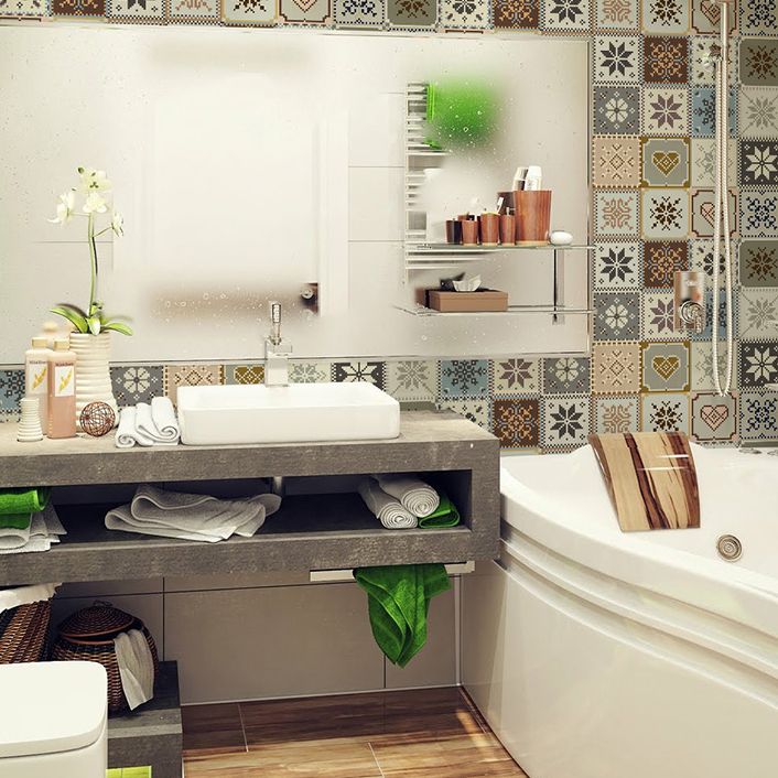 Modern Peel and Stick Wall Tile Mosaic Tile Peel and Stick Tile Clearhalo 'Flooring 'Home Improvement' 'home_improvement' 'home_improvement_peel_stick_blacksplash' 'Peel & Stick Backsplash Tile' 'peel_stick_blacksplash' 'Walls & Ceilings' Walls and Ceiling' 1200x1200_280c0e3e-5c9d-4dd8-b770-8d0511637dca