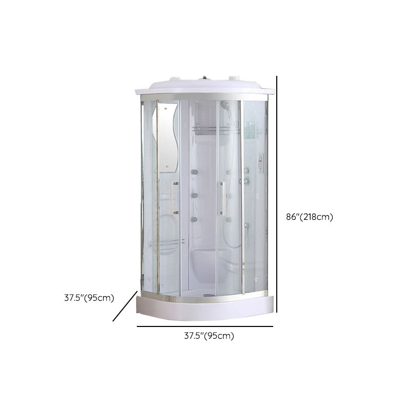 White Shower Stall Stainless Steel Shower Enclosure with Base Included Clearhalo 'Bathroom Remodel & Bathroom Fixtures' 'Home Improvement' 'home_improvement' 'home_improvement_shower_stalls_enclosures' 'Shower Stalls & Enclosures' 'shower_stalls_enclosures' 'Showers & Bathtubs' 1200x1200_282353c2-0cc3-4fa0-b66b-1c02d596991b