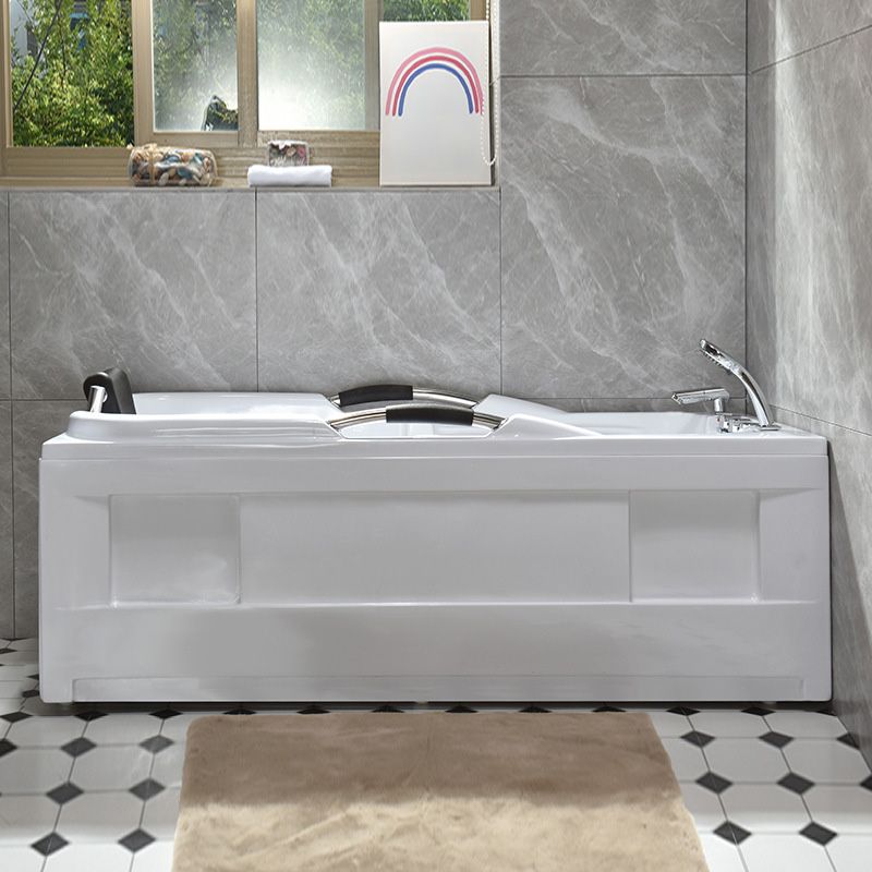 Stand Alone Acrylic Bathtub Rectangular Modern Soaking White Bath Clearhalo 'Bathroom Remodel & Bathroom Fixtures' 'Bathtubs' 'Home Improvement' 'home_improvement' 'home_improvement_bathtubs' 'Showers & Bathtubs' 1200x1200_28239032-663a-43be-84b6-ba82c41796cf