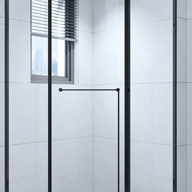 Framed Pivot Shower Enclosure Clear Matt Black Shower Enclosure Clearhalo 'Bathroom Remodel & Bathroom Fixtures' 'Home Improvement' 'home_improvement' 'home_improvement_shower_stalls_enclosures' 'Shower Stalls & Enclosures' 'shower_stalls_enclosures' 'Showers & Bathtubs' 1200x1200_283af628-8533-457d-a956-02f0a610b0bc