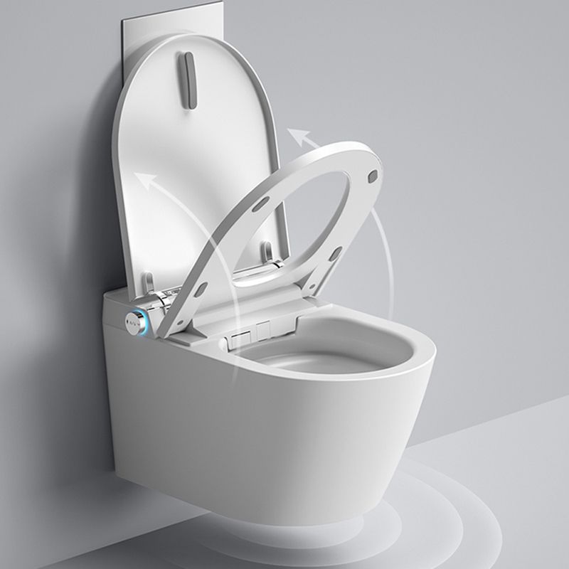 Contemporary Smart Toilet Antimicrobial Foot Sensor Elongated Wall Hung Toilet Set Clearhalo 'Bathroom Remodel & Bathroom Fixtures' 'Bidets' 'Home Improvement' 'home_improvement' 'home_improvement_bidets' 'Toilets & Bidets' 1200x1200_284912a9-00c9-4413-b12d-90871dc363a3