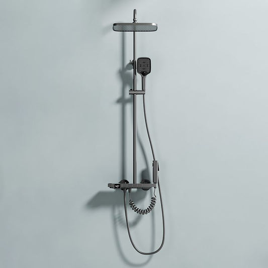 Digital Display Shower System Brass 2 Shower Heads Shower Set Clearhalo 'Bathroom Remodel & Bathroom Fixtures' 'Home Improvement' 'home_improvement' 'home_improvement_shower_faucets' 'Shower Faucets & Systems' 'shower_faucets' 'Showers & Bathtubs Plumbing' 'Showers & Bathtubs' 1200x1200_286465ac-3824-4c5f-acb3-193d763ed5e3