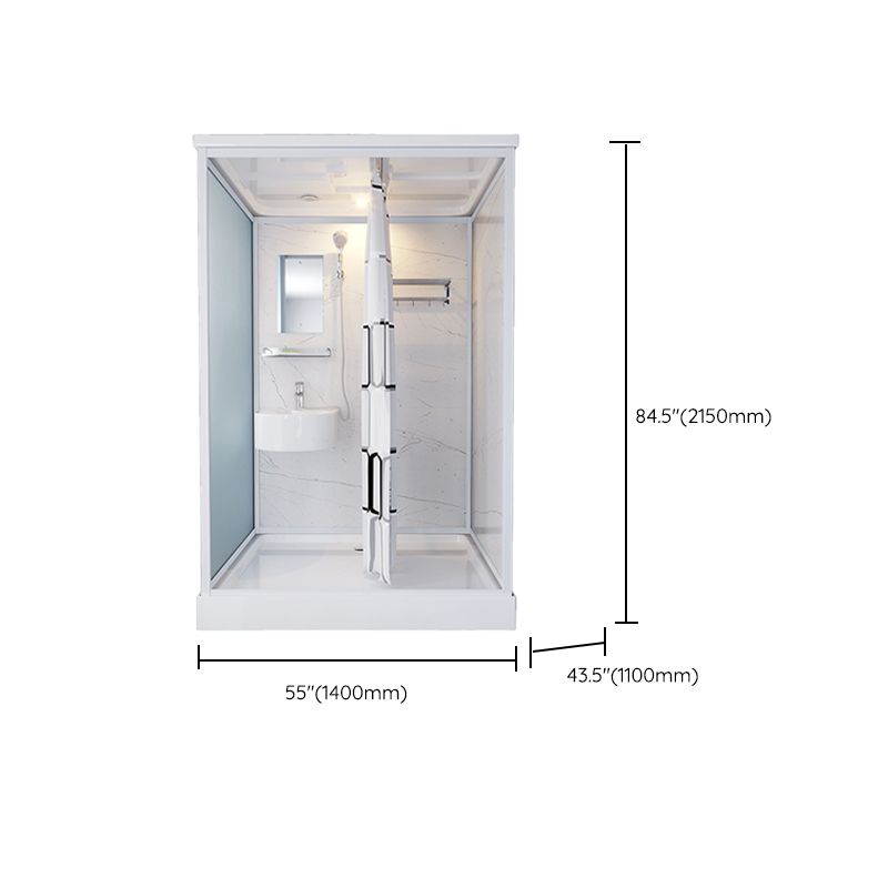 Rectangle Tempered Glass Shower Stall Clear Framed Shower Enclosure Clearhalo 'Bathroom Remodel & Bathroom Fixtures' 'Home Improvement' 'home_improvement' 'home_improvement_shower_stalls_enclosures' 'Shower Stalls & Enclosures' 'shower_stalls_enclosures' 'Showers & Bathtubs' 1200x1200_2877dd12-8c1f-4804-ad1a-3156fe0eea71