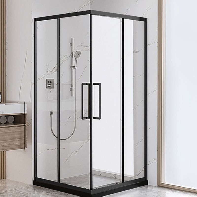 Square Shower Enclosure Tempered Glass Shower Enclosure with Door Handles Clearhalo 'Bathroom Remodel & Bathroom Fixtures' 'Home Improvement' 'home_improvement' 'home_improvement_shower_stalls_enclosures' 'Shower Stalls & Enclosures' 'shower_stalls_enclosures' 'Showers & Bathtubs' 1200x1200_28c3cf34-9b75-4fc5-b670-0c7863a69ab9