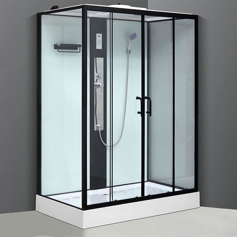 Framed Single Sliding Shower Stall Rectangle Frosted Shower Stall Clearhalo 'Bathroom Remodel & Bathroom Fixtures' 'Home Improvement' 'home_improvement' 'home_improvement_shower_stalls_enclosures' 'Shower Stalls & Enclosures' 'shower_stalls_enclosures' 'Showers & Bathtubs' 1200x1200_28c7e071-6885-444a-83c1-916f05e6711e
