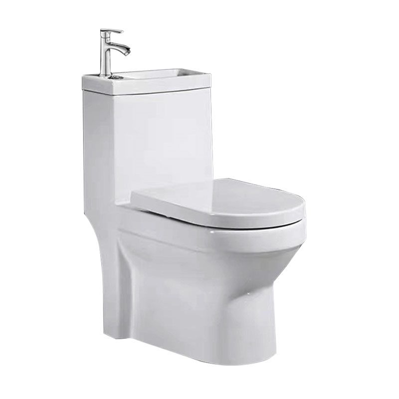 Modern Porcelain Toilet Floor Mount Siphon Jet One-Piece Toilet Flush Toilet Clearhalo 'Bathroom Remodel & Bathroom Fixtures' 'Home Improvement' 'home_improvement' 'home_improvement_toilets' 'Toilets & Bidets' 'Toilets' 1200x1200_28f54f43-2777-4a53-9d3f-100d4d9cc29a