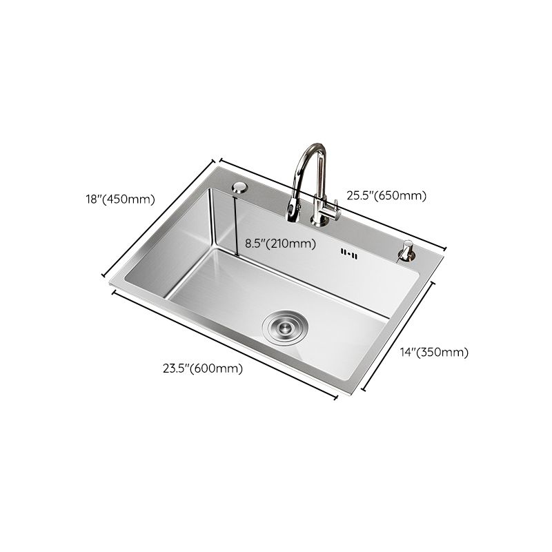 Stainless Steel Drop-In Kitchen Sink Single Bowl Sink with 3 Holes Clearhalo 'Home Improvement' 'home_improvement' 'home_improvement_kitchen_sinks' 'Kitchen Remodel & Kitchen Fixtures' 'Kitchen Sinks & Faucet Components' 'Kitchen Sinks' 'kitchen_sinks' 1200x1200_28fafa4f-2192-46ec-9ed4-3f97abc842f8