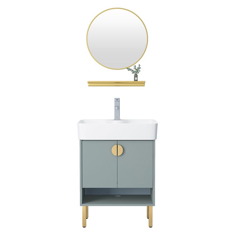 Rectangular Freestanding Bathroom Vanity Glam Green Single-Sink Vanity Set Clearhalo 'Bathroom Remodel & Bathroom Fixtures' 'Bathroom Vanities' 'bathroom_vanities' 'Home Improvement' 'home_improvement' 'home_improvement_bathroom_vanities' 1200x1200_2910446b-9cbb-458b-8e26-63699d824af7