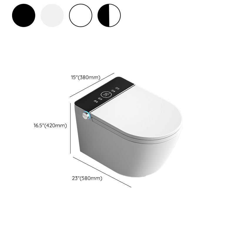 Elongated Wall Mounted Bidet with Heated Seat White 12.20" High Temperature Control Bidet Clearhalo 'Bathroom Remodel & Bathroom Fixtures' 'Bidets' 'Home Improvement' 'home_improvement' 'home_improvement_bidets' 'Toilets & Bidets' 1200x1200_29143d1f-228e-4ee4-85d1-73fc580b377e