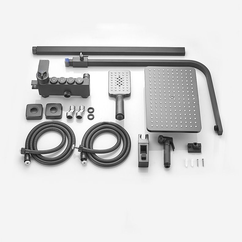 Adjustable Spray Pattern Shower Combo Metal Shower Faucet Arm Shower Head Clearhalo 'Bathroom Remodel & Bathroom Fixtures' 'Home Improvement' 'home_improvement' 'home_improvement_shower_faucets' 'Shower Faucets & Systems' 'shower_faucets' 'Showers & Bathtubs Plumbing' 'Showers & Bathtubs' 1200x1200_2916de46-a127-4261-bf8e-e4ccfe87bd07