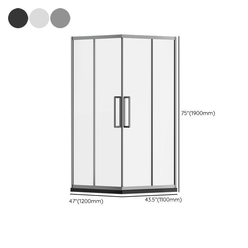 Square Shower Enclosure Tempered Glass Shower Enclosure with Door Handles Clearhalo 'Bathroom Remodel & Bathroom Fixtures' 'Home Improvement' 'home_improvement' 'home_improvement_shower_stalls_enclosures' 'Shower Stalls & Enclosures' 'shower_stalls_enclosures' 'Showers & Bathtubs' 1200x1200_291e3fd4-d096-449d-8291-0fad08ce4e0b