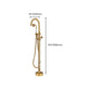 Modern Freestanding Tub Fillers Copper Floor Mounted with Handshower Bathtub Faucet Clearhalo 'Bathroom Remodel & Bathroom Fixtures' 'Bathtub Faucets' 'bathtub_faucets' 'Home Improvement' 'home_improvement' 'home_improvement_bathtub_faucets' 1200x1200_29210061-3a8a-4c59-a5d4-9cb128520d94